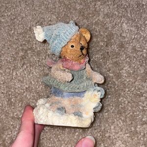 Winter decoration - Bear and a Penguin in the snow